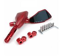 Vista trasera lateral Espejo Retrovisor Universal Para Motocicleta, Lateral Para Suzuki TL1000R SV1000 S GSX1250F SA GSX1400 SV650 B-KING(Rosso)