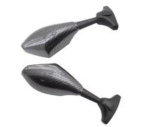 Vista trasera lateral Espejos Retrovisores Para Motocicleta Con Luces Intermitentes Para Kawasaki YZF R6 1999-2002 2003 2004 2005 2006 2007 2008 2009 Espejo De Manillar(DEEP BLACK)