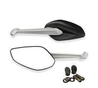 Vista trasera lateral Para Ducati Diavel 2014 Para Monster 821 1200 S 1200S Espejo Retrovisor De Aluminio Oscuro Izquierdo Derecho Para Motocicleta Espejos Laterales(Silver)