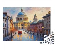 Vista Urbana Londres Puzzle de Papel 1000 Piezas para Adultos Educativo Paisaje Urbano Rompecabezas Mejora Mente Decoración hogar 38x26cm/1000pcs
