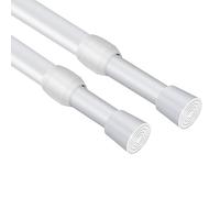 Vista Varillas de tensión extensibles de 83 a 150 cm, sin taladro, barra de cortina extensible ajustable para proyectos de bricolaje, cocina, baño, estantería, armario, ventana, paquete de 2