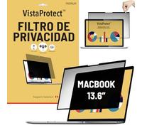 VistaProtect - Filtro de Privacidad Premium y Filtro Anti-Luz Azul. Protector de Pantalla Magnético. Compatible con Apple MacBook Air 13 M2/M3/M4/M5 (13.6" - 2022+)
