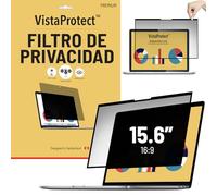 VistaProtect - Filtro de Privacidad y Filtro Anti Luz Azul Premium para Computadoras Portátiles con Pantalla Plana De Vidrio, Desmontable (15.6" Pulgadas)