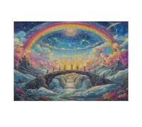 Vistas a los vastos ríos Puzzle 300 Piezas Decoración Moderna Rompecabezas para Adultos 3D DIY Creativo Desafío Intelectual Juguete Educativo 300 PCS