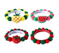 Viste a tu mascota con este colorido collar de pompones para fotos de Navidad para perros pequeños, accesorios para mascotas para perros pequeños