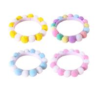 Viste a tu mascota con este colorido collar de pompones para fotos de Navidad para perros pequeños, collares para mascotas y gatos