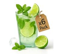 Viste-lo Pack 6 Vasos Mojito Vidrio Reciclado 450ml Resistentes Reutilizables Para Cócteles Batidos Helados Diseño Cónico con Relieve Ideal para Fiestas Verano Bar Hogar Bebidas Frías y Refrescantes