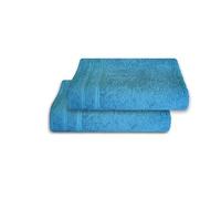 Viste tu hogar Juego de 2 Toallas de Baño 50x100cm 100% Algodón, Toallas Turquesa Multiusas 400g/m². Toallas de Lavabo Extrasuave al Tacto