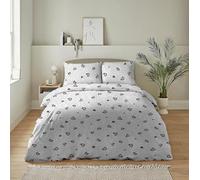 Viste tu hogar Juego de Sábanas 4 Piezas Lisas 150cm en Poliéster Ligero y Transpirable, Suave y Duradero, Fácil de Lavar y Mantener, Brinda Confort y Estilo en tu Dormitorio, Diseño Corazón