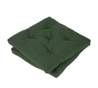 Viste tu hogar Pack 2 Cojines para Silla, 40x40x5 CM, Efecto Tridimensional, Relleno de 100% Poliéster, Ideal para Comedor, Terraza, Salón y Restaurante, Color Militar, Fabricado en España