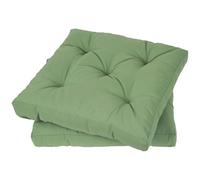 Viste tu hogar Pack 2 Cojines para Silla, 40x40x5 CM, Efecto Tridimensional, Relleno de 100% Poliéster, Ideal para Comedor, Terraza, Salón y Restaurante, Color Verde Aguacate, Fabricado en España