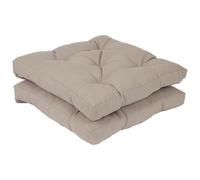 Viste tu hogar Pack 2 Cojines para Silla, 45x45x5 CM, Efecto Tridimensional, Relleno de 100% Poliéster, Ideal para Comedor, Terraza, Sala y Restaurante, Color Beige, Fabricado en España