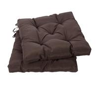 Viste tu hogar Pack 2 Cojines para Silla, 45x45x5 CM, Efecto Tridimensional, Relleno de 100% Poliéster, Ideal para Comedor, Terraza, Sala y Restaurante, Color Marrón Cafe, Fabricado en España