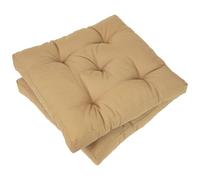 Viste tu hogar Pack 2 Cojines para Silla, 45x45x5 CM, Efecto Tridimensional, Relleno de 100% Poliéster, Ideal para Comedor, Terraza, Sala y Restaurante, Color Camel, Fabricado en España