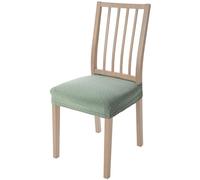 Viste tu hogar Pack 2 Funda Silla Comedor de 45 a 55 CM, Sin Respalda, 100% Poliéster, Impermeable, Fácil de Instalar y Limpiar, Cuadro, Agua Verde