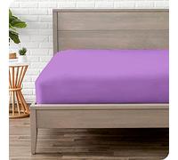 Viste Tu Hogar Sábana Bajera Ajustable | Cama 180x190/200cm,Lila | 100% Poliéster Microfibra | Funda Elástica Ajustable | Suave y Transpirable