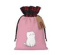 Vístete como un lindo gatito bolsas de regalo reutilizables con cordón - Bolsas de regalo de Navidad para Navidad, cumpleaños