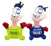 Vistnale 2 uds Juguete para aliviar el estrés, muñeco Que grita Punch Me, Juguetes para aliviar la ansiedad, muñeco Emocional de Felpa eléctrico para Adultos, niños, Punch Me