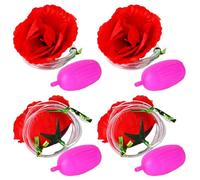 Vistnale 4 Piezas de Juguetes de Broma de Rosas con Flores Que chorrean, Broma Divertida Creativa, Flor de Payaso Realista Que arroja Agua para Suministros de Fiesta | Juguetes de, bromas prácticas