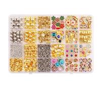 Vistnale Abalorios|Kit deslumbrante de perlas de 1745 piezas: remaches de perlas y pedrería para manualidades - Organizador de 24 cuadrículas, compatible con máquina de ajuste