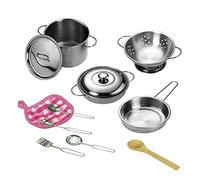 Vistnale Accesorios de Cocina de Juego, Little Chef, Accesorios de Juego de simulación, de Utensilios de Cocina para niños, Juguetes para niños pequeños, 12 Piezas