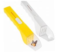 Vistnale Atrapa Insectos de plástico | Paquete de 2 atrapa Insectos Humanos, araña de Mano y Herramienta de liberación con Ventana de visualización Transparente para niños y Adultos, Blanco, Amarillo