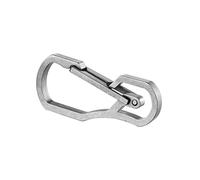 Vistnale Bloqueo de Escalada, Anillo en D de Acero Inoxidable Mosquetones Grandes Clip Mosquetón Multifuncional Llavero Llavero para Acampar al Aire Libre Senderismo Plata 1 Pieza