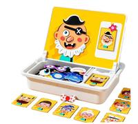 Vistnale Caras magnéticas para niños pequeños Divertido Libro magnético de Doble Cara para Rompecabezas y Pintura Juguete Educativo de Aprendizaje Preescolar | Sistemas de Aprendizaje