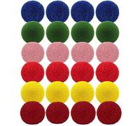 Vistnale Dodgeball Balls | Paquete de 24 Bolas de Hilo, Bolas de Suaves y esponjosas de 10 cm para niños y Adultos, área de Juegos Segura para Juegos en Interiores Exteriores, Balonmano, al Azar