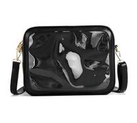 Vistnale Ita Bag Crossbody|Ita Bag Crossbody Hombro PU Pin Display con correa ajustable Kawaii Negro para fiesta temática de cosplay anime, 11x8x3 pulgadas