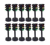 Vistnale Lámpara de semáforo | 12 Piezas de semáforo, Mini Luces de Freno de plástico, Juego de simulación Educativo para niños, escenas de Bricolaje