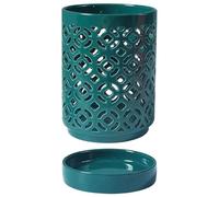 Vistnale Macetas para orquídeas Macetero de orquídeas de 5, 5x4 Pulgadas con Agujeros, platillo y Drenaje, Maceta de cerámica para Plantas de Interior y Exterior, Verde | Maceta