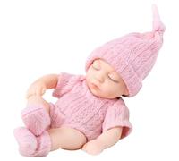 Vistnale Realista Baby Doll|Mini Baby Dolls Muñeca recién Nacida de Vinilo Suave de 7 Pulgadas Realista con Ropa portátil Mini muñecas de Silicona portátiles para niños, Estilo 2