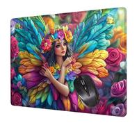 Vistoso Alfombrilla Raton Gaming 200x150x3mm, Alfombrilla Escritorio Ala Mouse Pad con Base Goma Antideslizante, con Bordes cosidos, Superficie Impermeable, para Oficina PC Portátil Tapete Rato H0-184