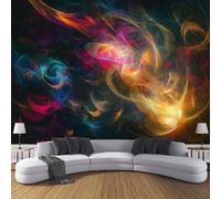 Vistoso Fotomurales Decorativos Pared Papel Pintado Arte Digital Abstracto 350×256cm Murales Pared de Seda HD Moderno Geometría Líneas Color 3D Impresión Del Arte Oficina Tv De Fondo Fotomurales
