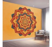 Vistoso Moderno Carta da Parati no autoadhesivo, patrón Sencillo Patrón de mandala Texturas, ideal para decoración de interiores, pared de salón dormitorio o estudio 300 x 210 cm