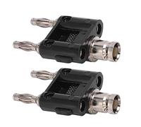 Vistreck 2 Uds J.20022 4mm BNC Hembra a Adaptador de Conector de Clavija Plátano Doble