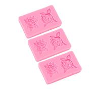 Vistreck 3 Moldes para Tartas de Rosas, Moldes de Silicona con Forma Flor para Decoración Tartas, Magdalenas y Cho Te