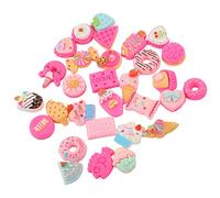 Vistreck 30 Piezas de Postres Variados con Dijes de Comida DIY: Helado, Pastel, Donut, Dulces y Más para Manualidades y Decoración