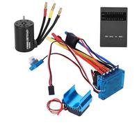 Vistreck 3650 Motor 4300Kv Juego ESC sin Escobillas con Disipador de Calor y Tarjeta de Programa para Coche RC 1/10-80A (120A)