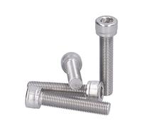 Vistreck 4 Tornillos Hexagonales de Acero Inoxidable A2 M10 X 25 - Sujetadores de Paso Fino (M10*50)