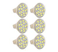 Vistreck 6 Bombillas LED MR11 GU4 270 Lm 15 LED 12 V 3 W Luz Suave para Iluminación del Hogar y Tierras (Luz blanca)