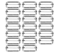 Vistreck Ajustadores Rec de Metal de 20 Piezas, Hebillas Cómodas que No Se Decoloran para Cinturones, Bolsos y Ropa (4x38x20mm)