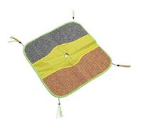 Vistreck Alfombra de Juego para Rascar Gatos, Almohadilla Rascadora de Sisal Multifuncional con Cuerdas para Gatos y Gatitos, Alfombra Arrugada Relajarse y Jugar