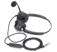 Vistreck Auriculares Empresariales Binaurales con Micrófono con Cancelación de Ruido y Control de Audio para Educación Física, Centros Llamadas y Cursos en Línea
