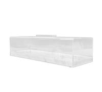 Vistreck Bandeja Rectangular para Tartas con Tapa, Bandeja Acrílica de Grano de Mármol para Servir Postres, Panes y Más