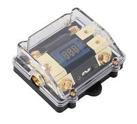 Vistreck Bloque Portafusibles de 100 A con Pantalla LED de Voltaje para Automóviles, Camiones y Barcos - Distribución Fusibles 1 Entrada y 2 Salidas
