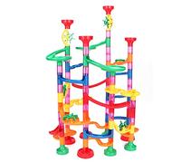 Vistreck Bloques de Construcción de Pista Bolas DIY 109 Piezas: Juego Juguetes Construcción Creativo para Niños, Mejora la Resolución Problemas y Las Habilidades Innovación