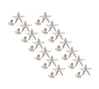 Vistreck Botón del Perno Prisionero de los Artes del Remache de la Forma Estrella para la Ropa los Bolsos Zapatos, Juego Remache Aleación Cinc 50 (Plata)
