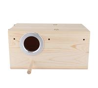 Vistreck Caja Nido para Pájaros de Madera para Cacatúas, Periquitos y Loros - Casa de Cría con Cubierta Que Se Puede Abrir